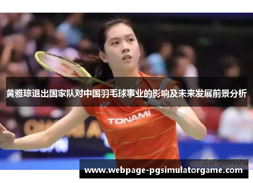 黄雅琼退出国家队对中国羽毛球事业的影响及未来发展前景分析