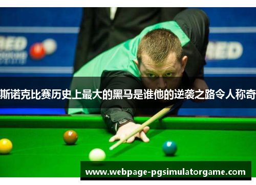 斯诺克比赛历史上最大的黑马是谁他的逆袭之路令人称奇